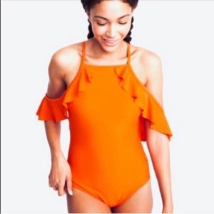 Ruffle one piece swim suit